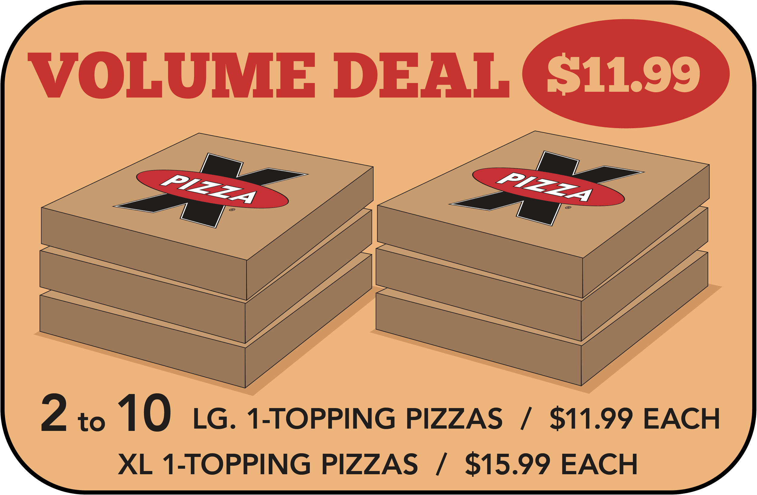 Pizza X Menu | Build Your Own & Specialty Pizzas in Bloomington